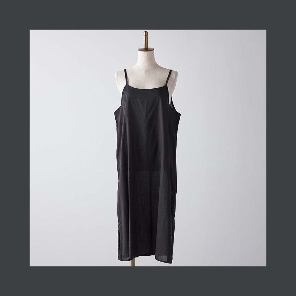 棉質細肩帶襯裙 黑