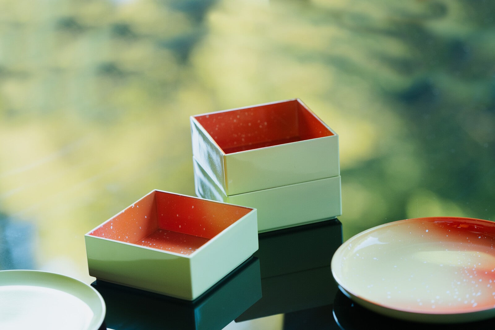 山中漆器 重箱 01 鶴仙渓