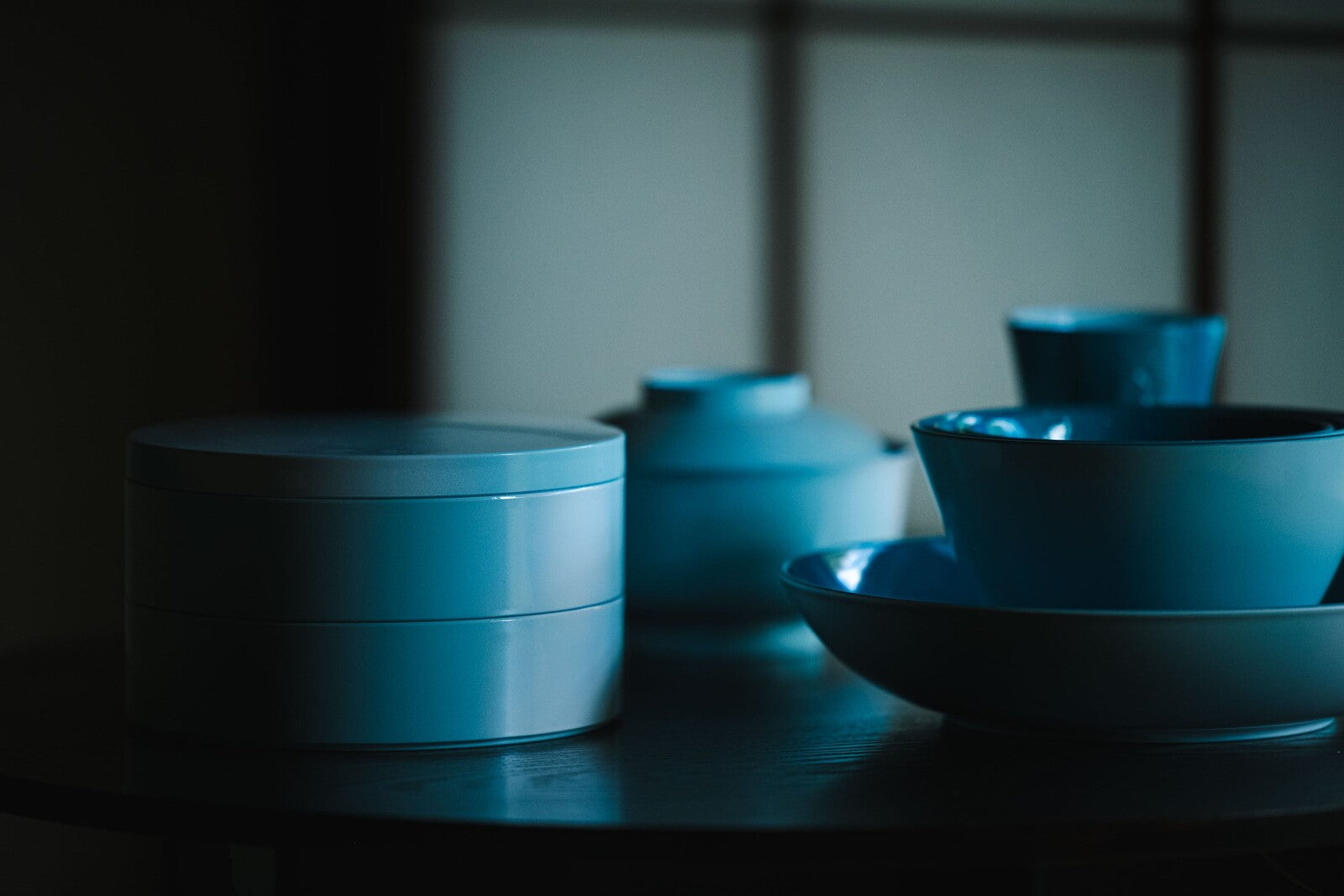 山中漆器 丸重箱 03 雪景色