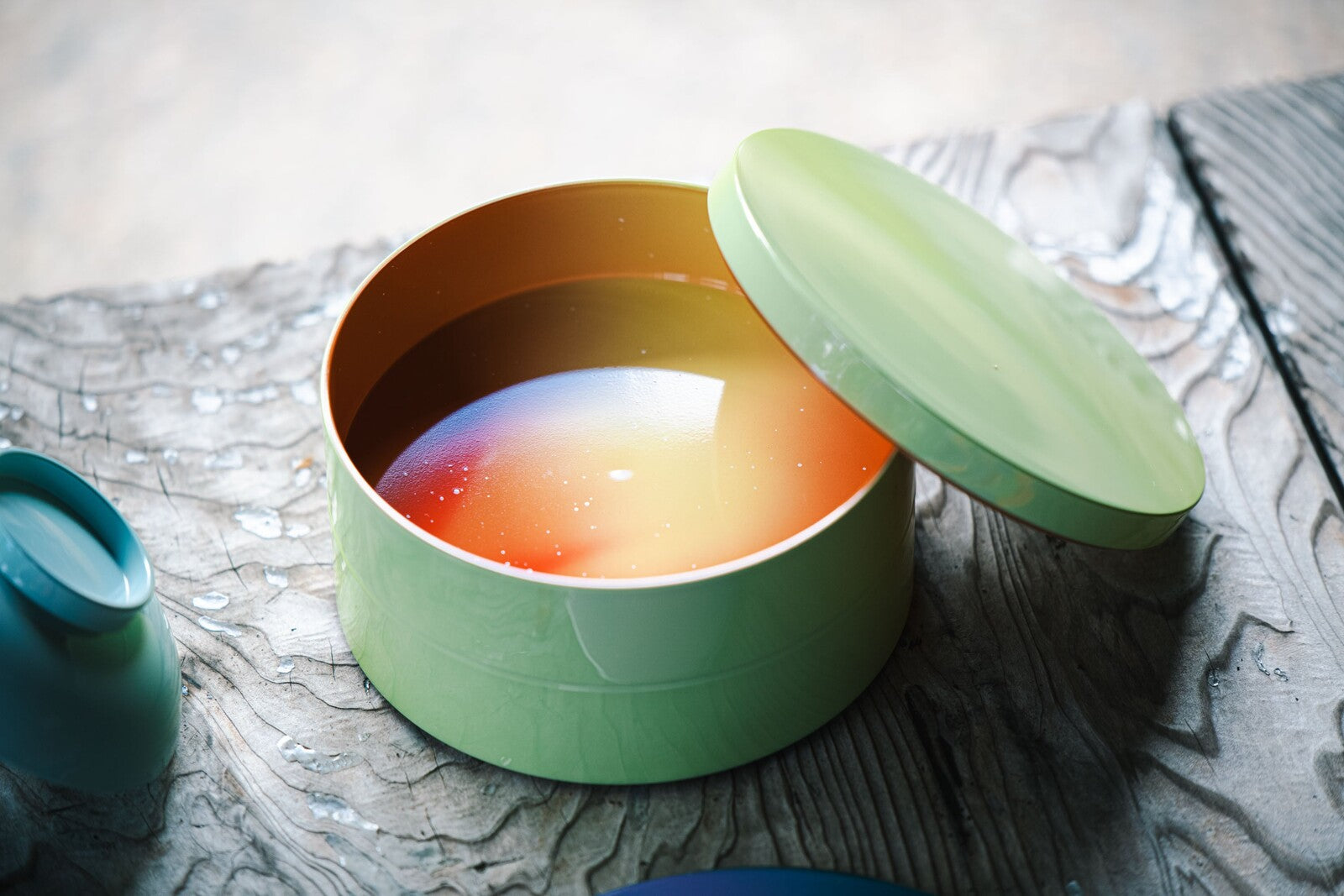 山中漆器 丸重箱 01 鶴仙渓