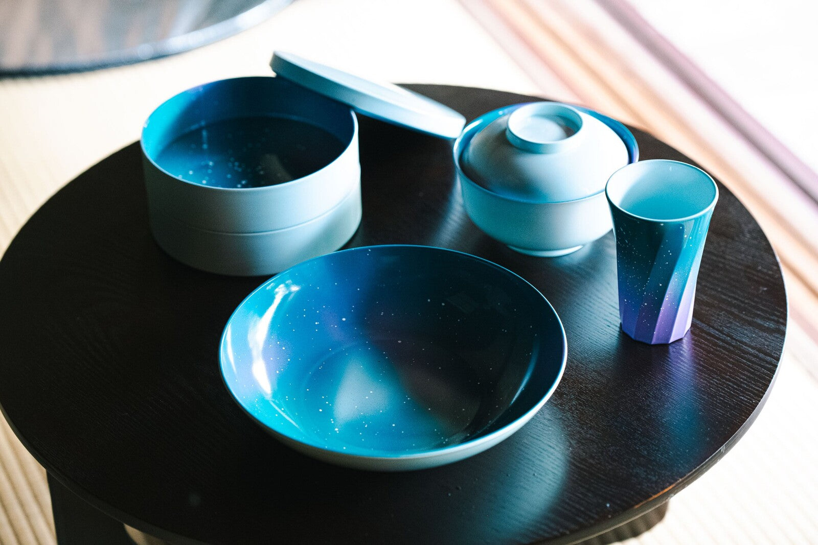 山中漆器 丸重箱 03 雪景色