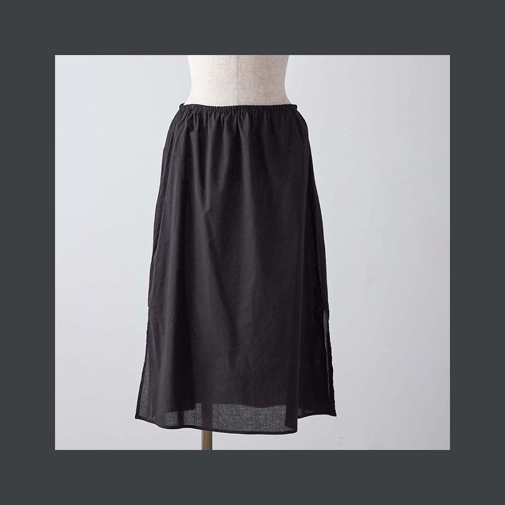 棉質半身襯裙 黑