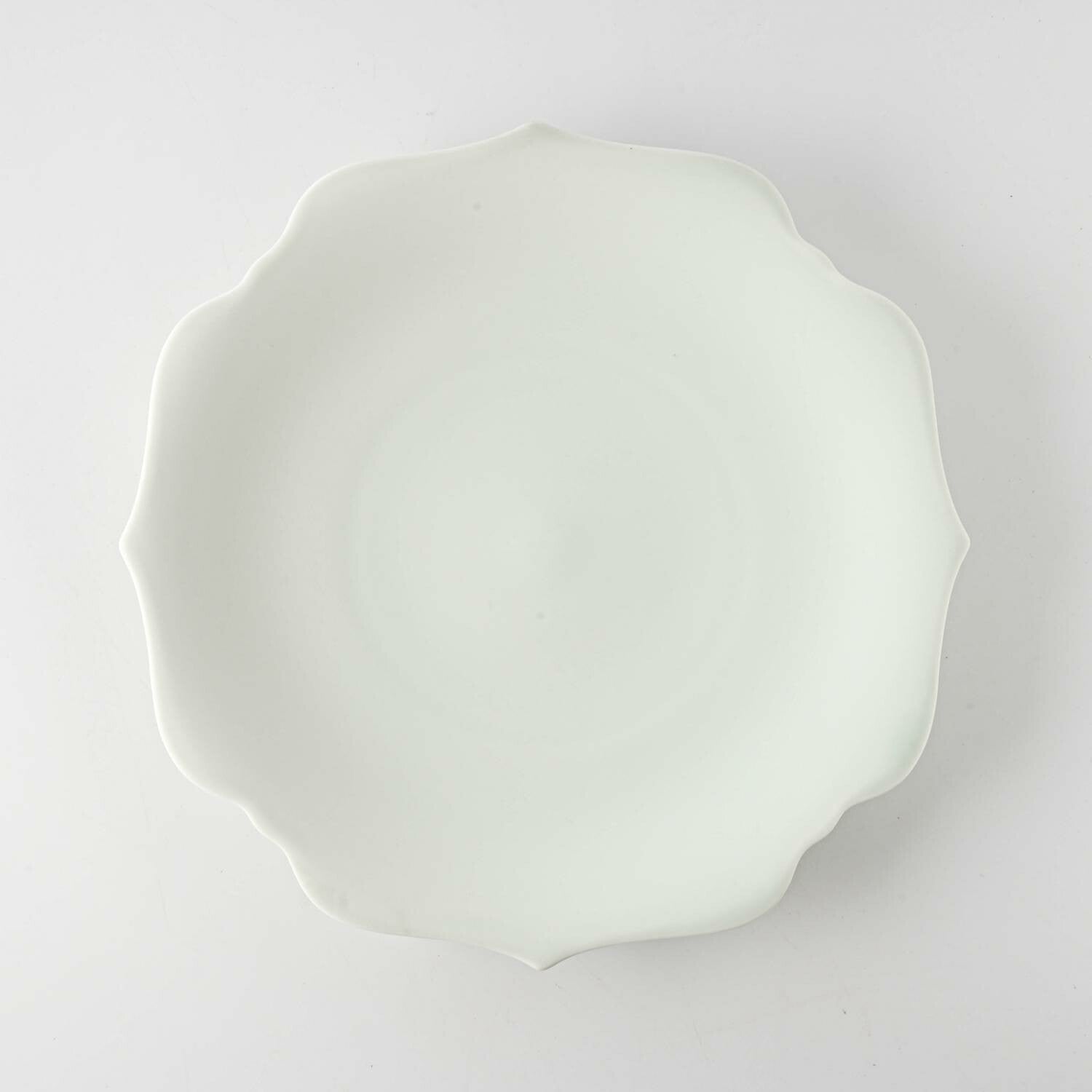 meimei-ware 25.5 盛皿 稜花（青白）