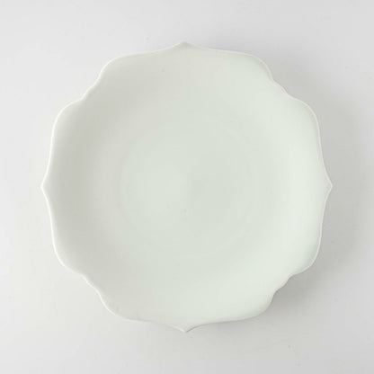 meimei-ware 25.5 盛皿 稜花（青白）