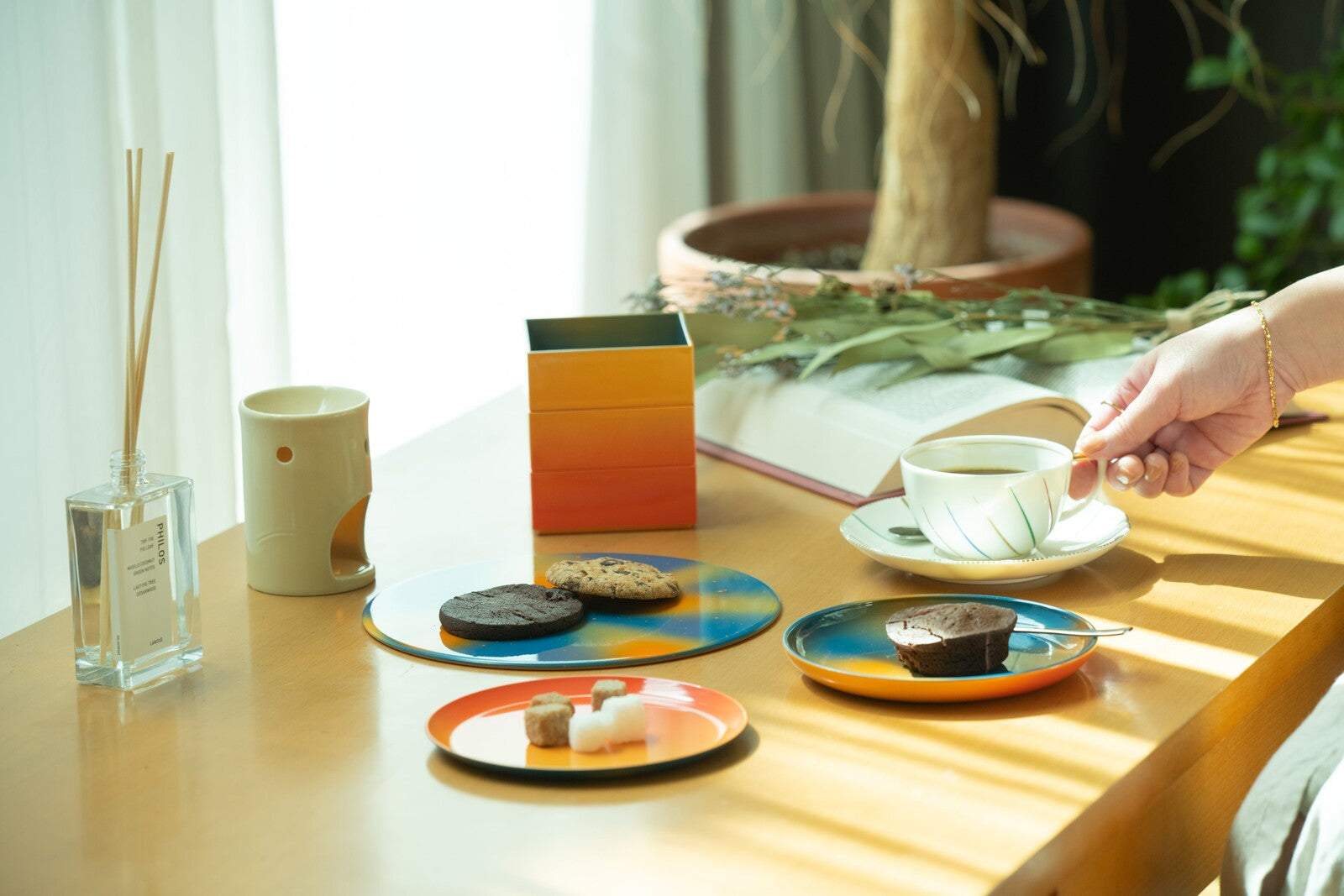 山中漆器 5.0平皿 02 晚夏