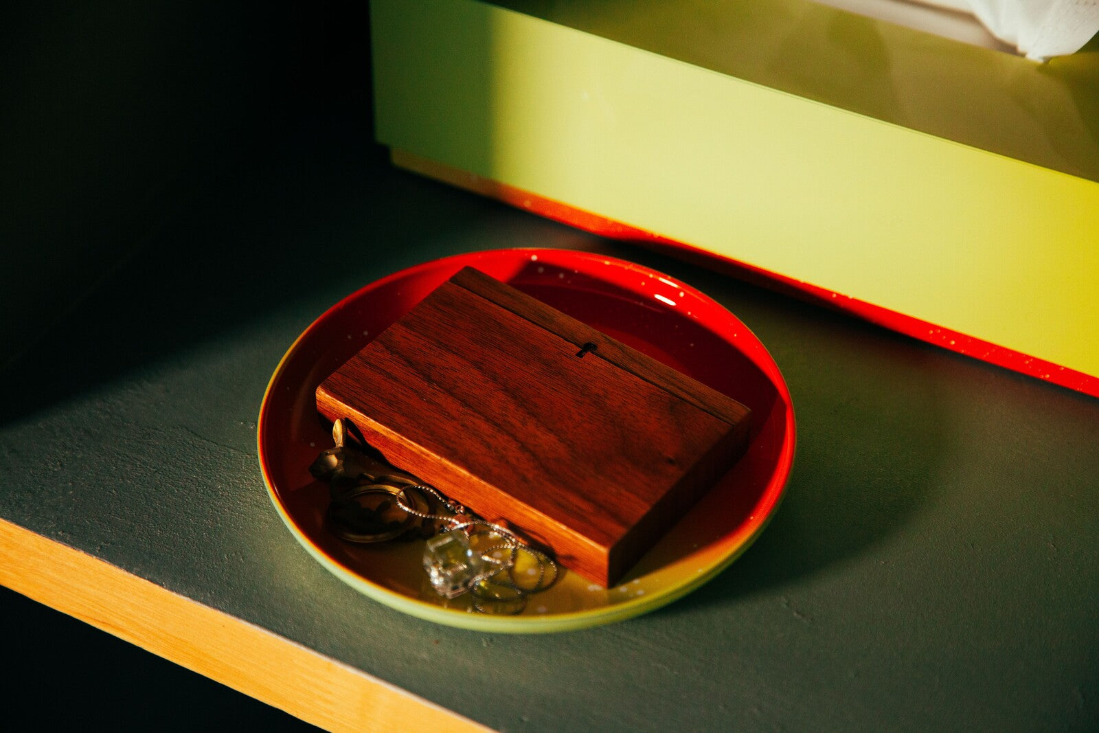 山中漆器 5.0丸皿 01 鶴仙渓