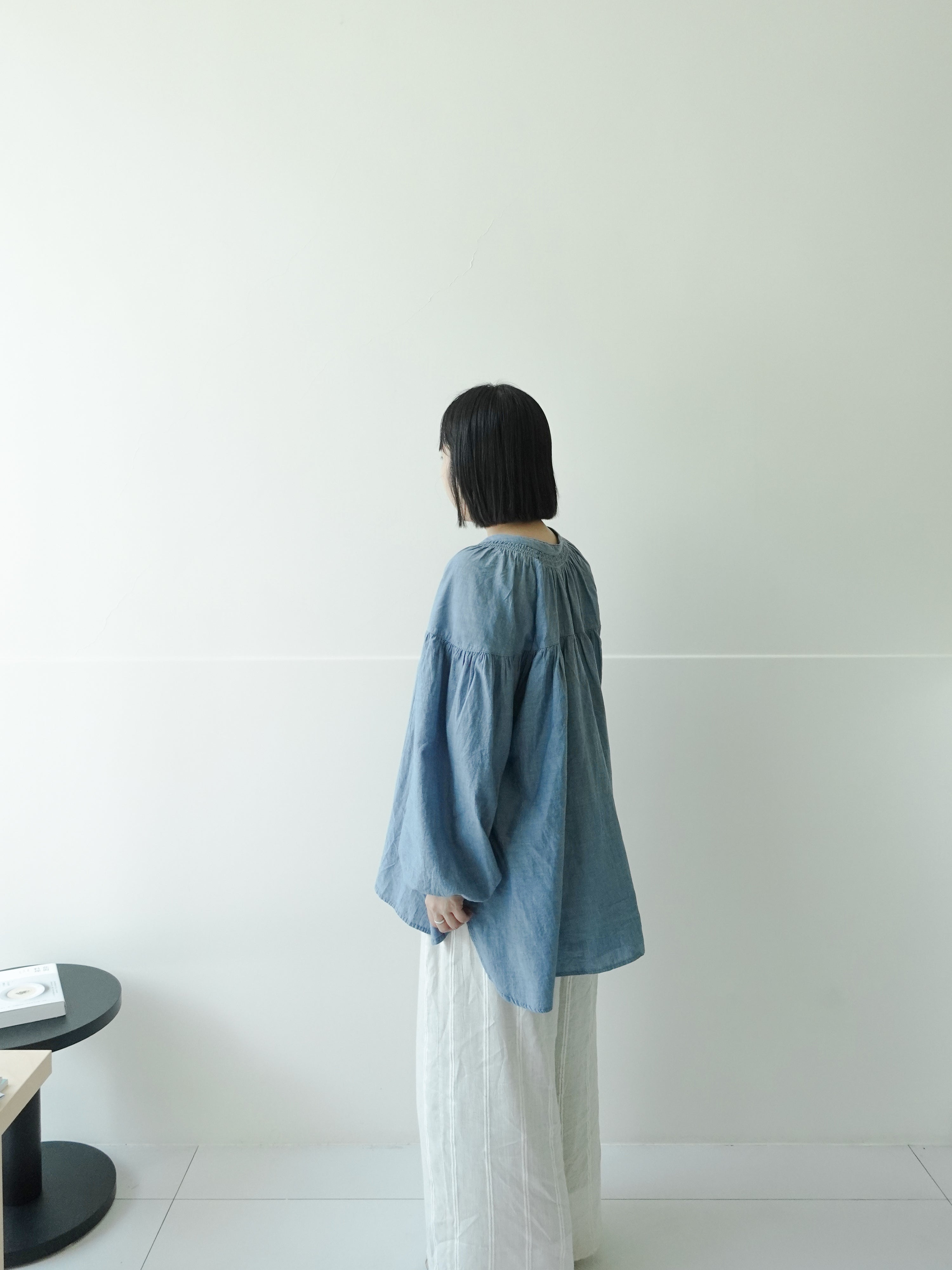 Chambray 棉質襯衫 淺藍