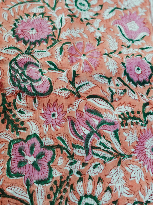 Block Print Marché Bag - pink