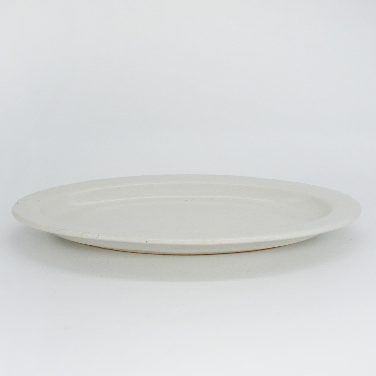 Ancient Pottery Oval Plate 古董白 橢圓盤