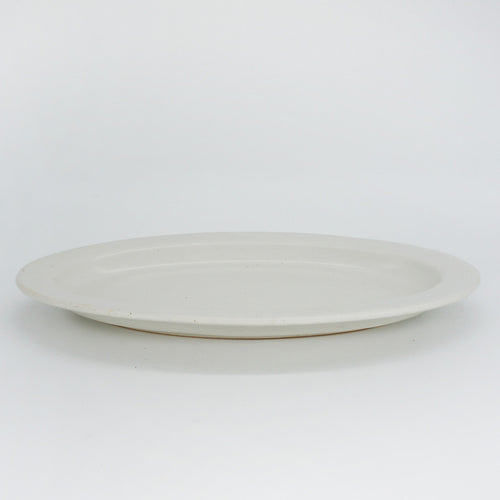 Ancient Pottery Oval Plate 古董白 橢圓盤