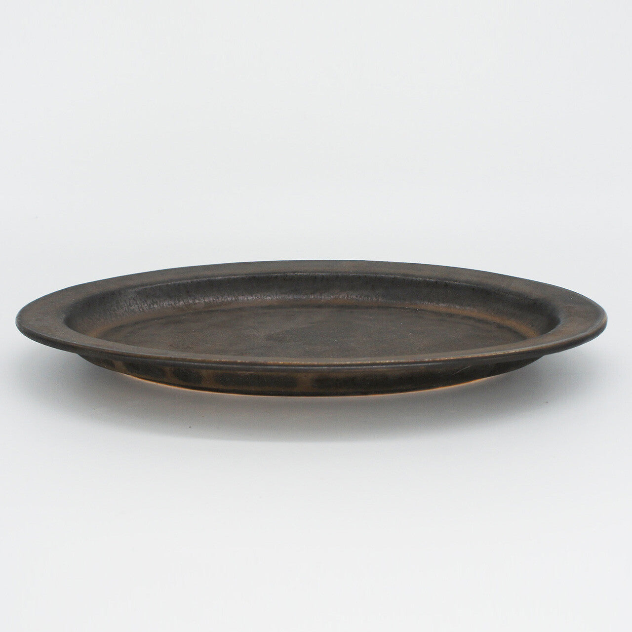 Ancient Pottery Oval Plate 古銅金 橢圓盤