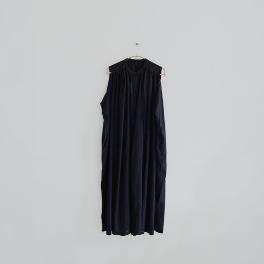 巴里紗打摺背心洋裝 black