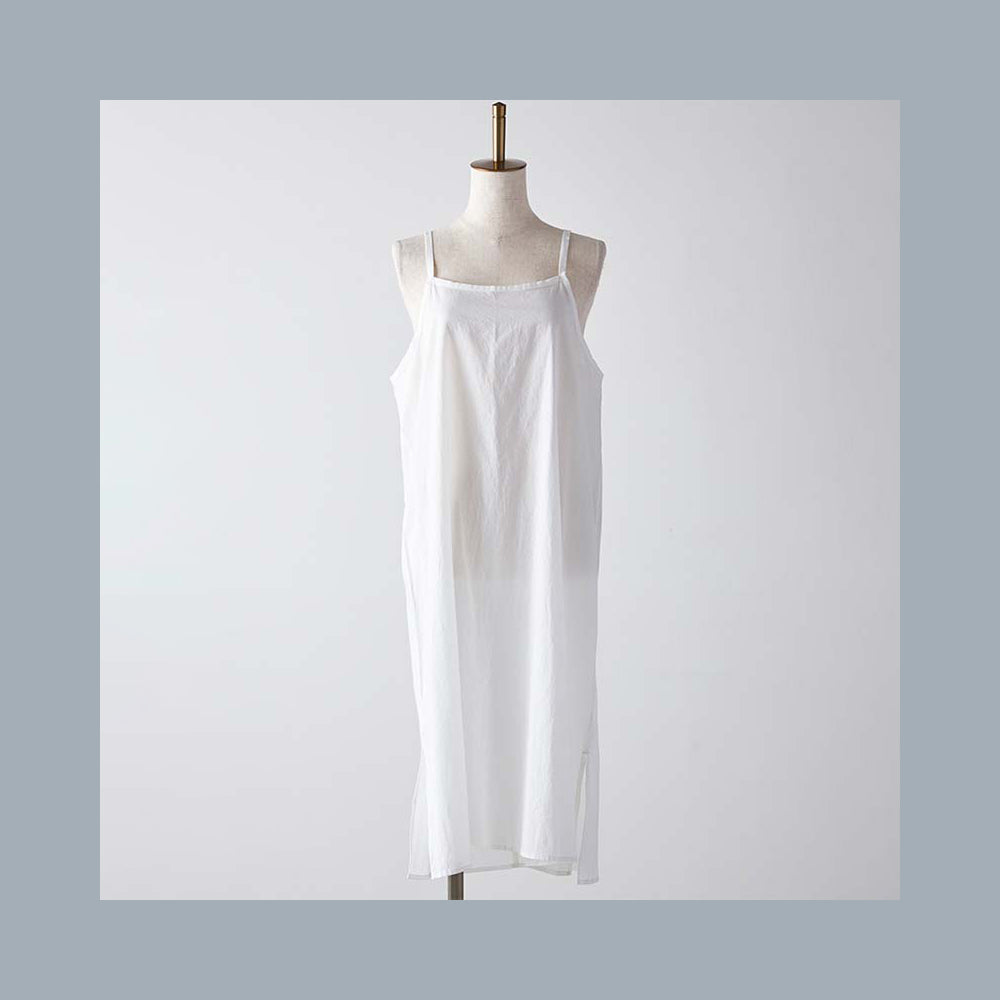 棉質細肩帶襯裙 白