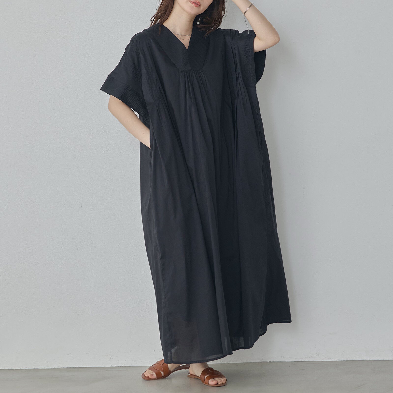 巴里紗洋裝 black