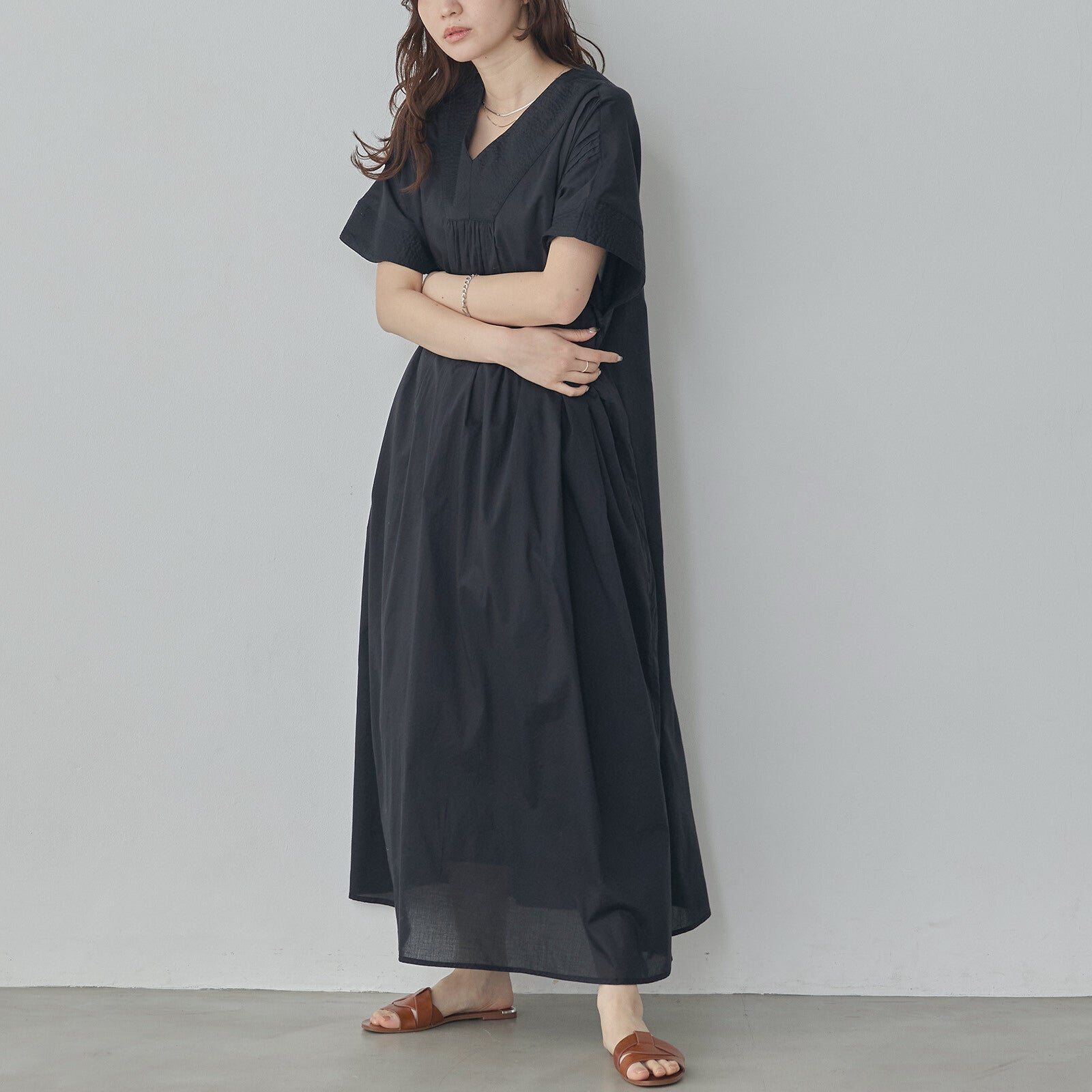 巴里紗洋裝 black