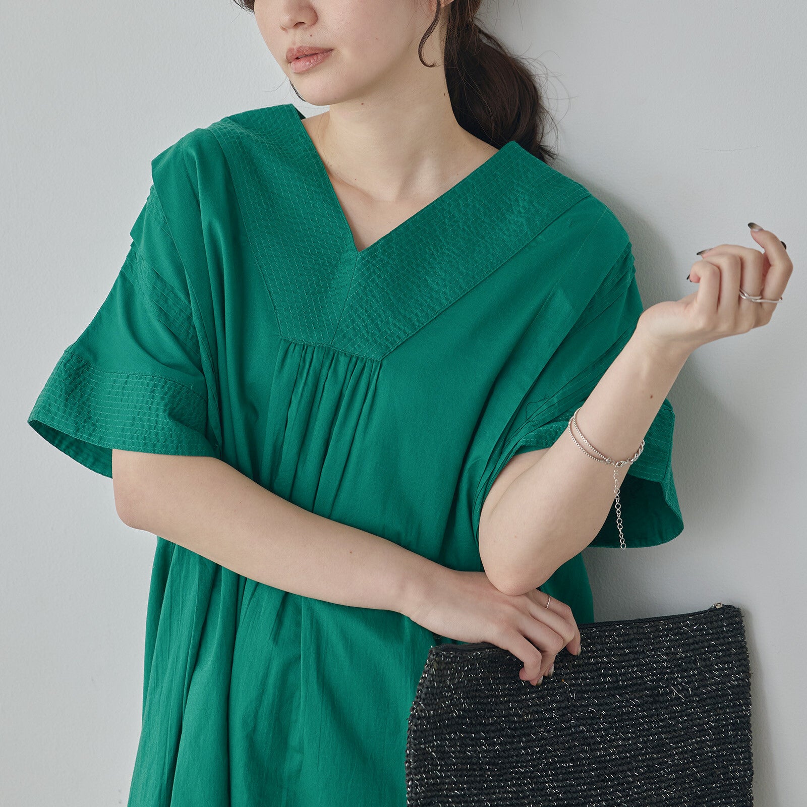 巴里紗洋裝 green