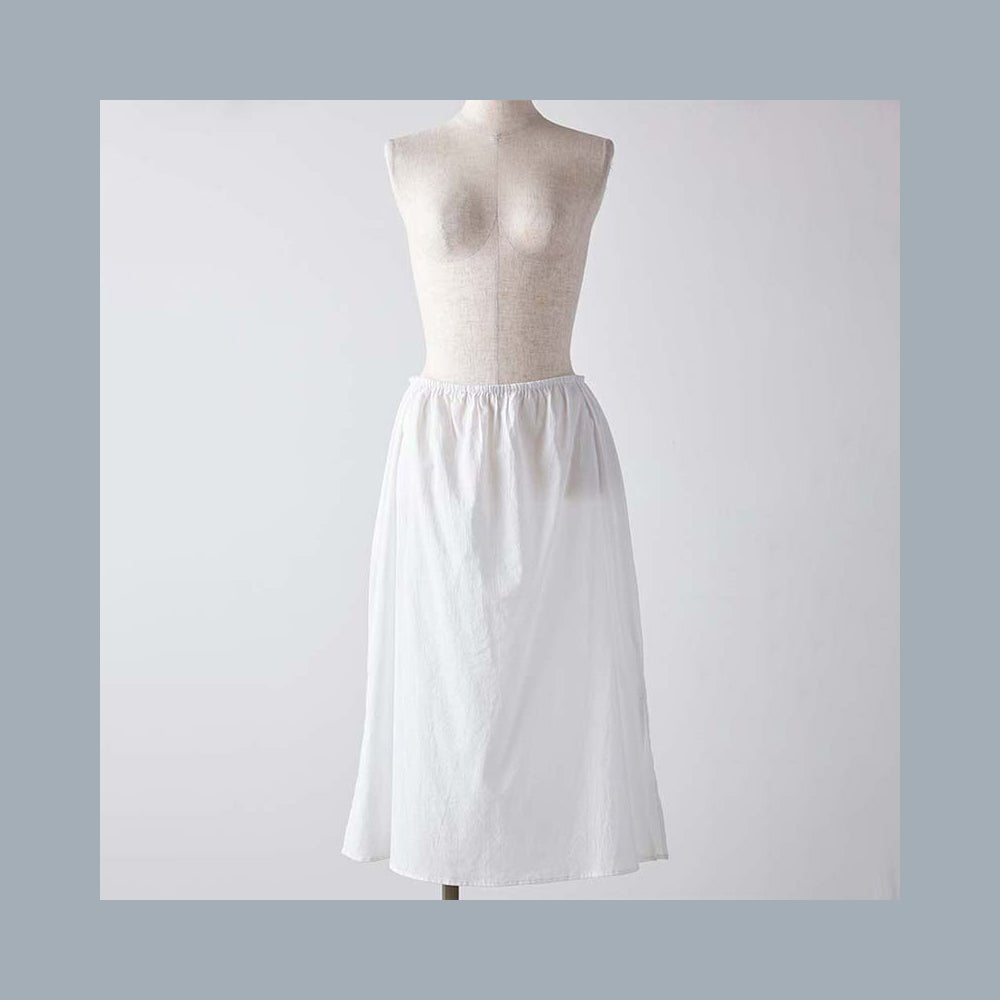 棉質半身襯裙 白